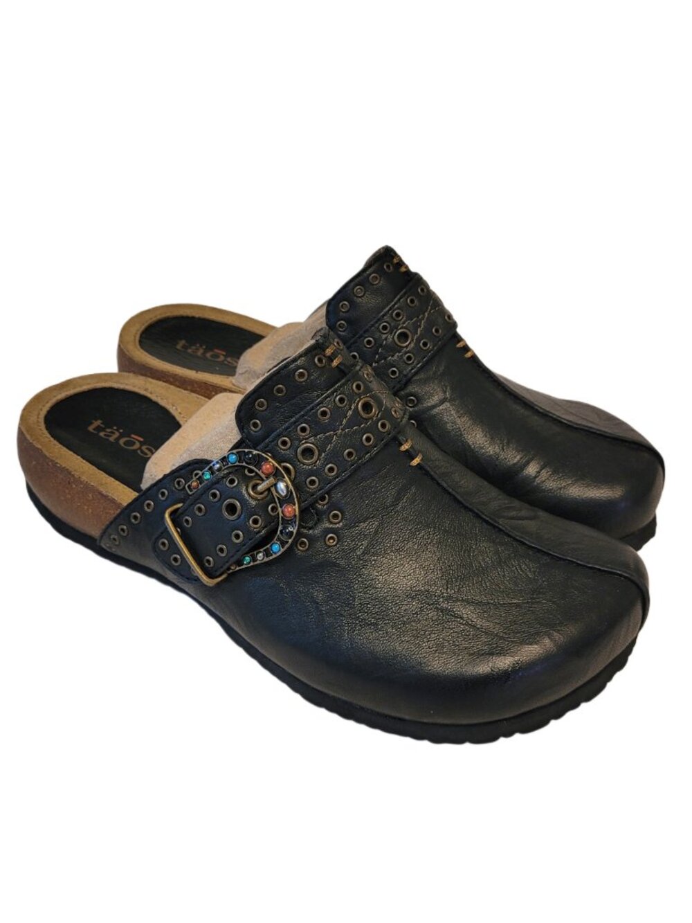 Taos NEW Uptown Leather Buckle Mule Clogs